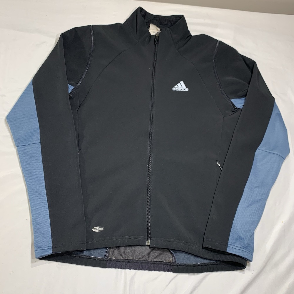 Adidas Climawarm Ladies‎ Medium Jacket Convertible Zip-Off Sleeves Blue & Black